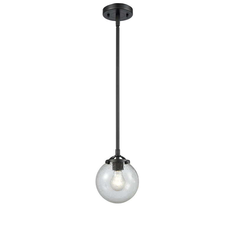 Luminaire suspendu sphère 1 lumière Zarmayr, Ampoule non incluse, Grainé, Bronze huilé