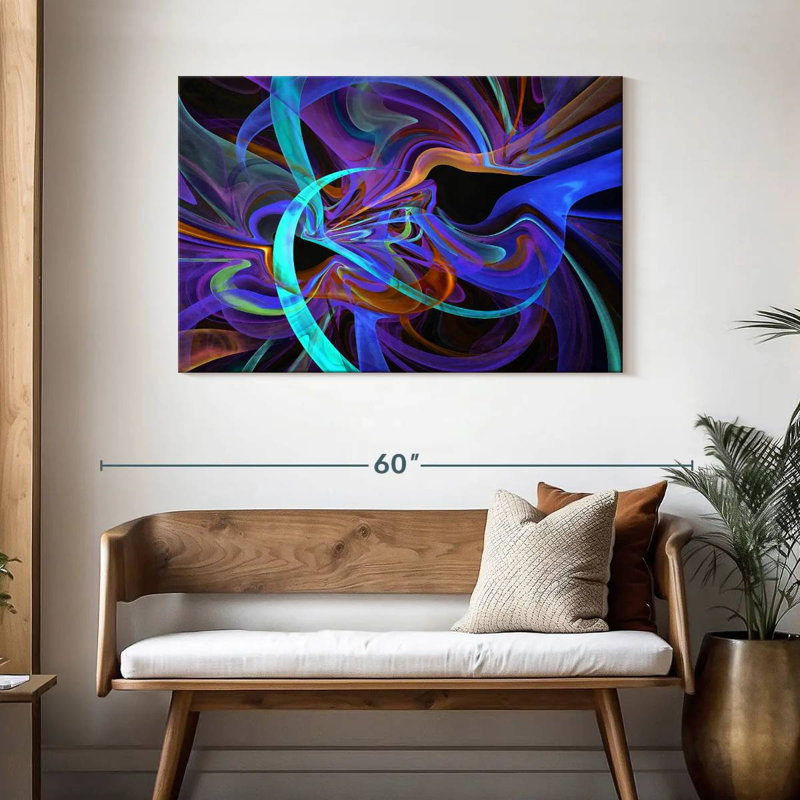 Avery Neon Vortex Abstract, 30" H x 45" W