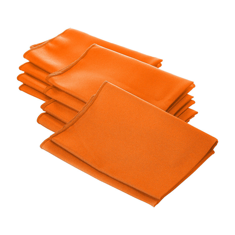 Polyester Square Napkin - Basics by Wayfair™, Orange, Set of 10