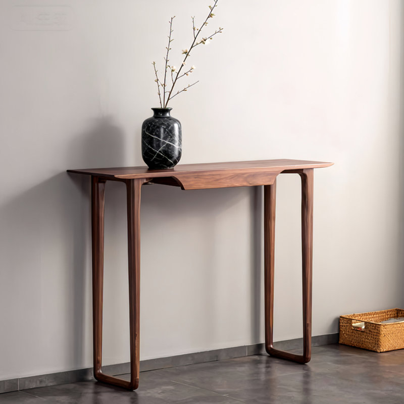 Console simple de style chinois, 35.4" H x 53.5" W x 13.8" D