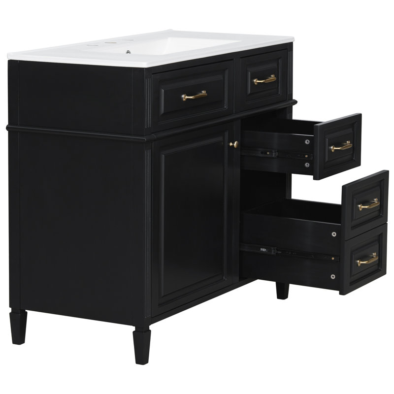 Meuble-lavabo 36 po avec comptoir en céramique