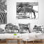 Herd of Zebra - oreiller imprimé animal noir et blanc-29891430-29891433