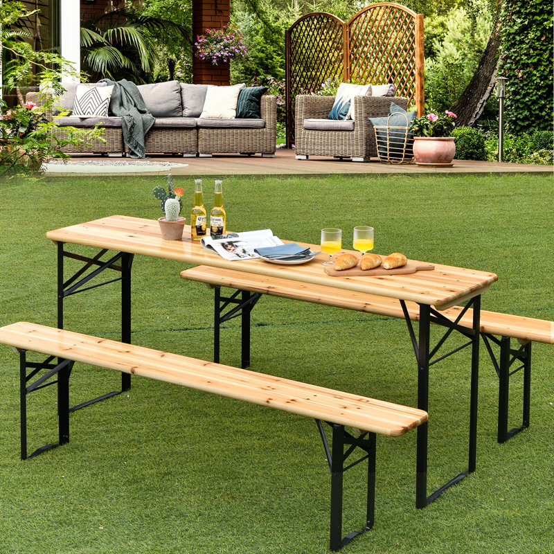 Table de pique-nique pliante carrée de 70 po pour 4 personnes