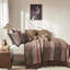 Ensemble de couvre-lit réversible 5 pièces en jacquard rouge