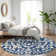 Premium Machine Washable Prisco Navy Rug