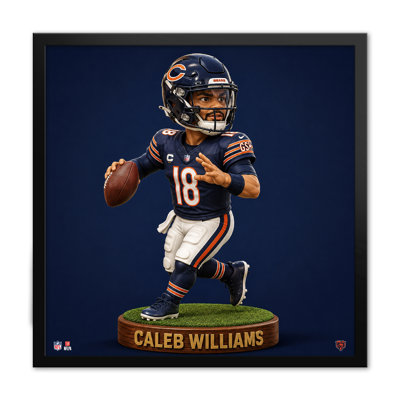NFL-PA CHICAGO BEARS CALEB WILLIAMS 18 12"X12" FULL STANDARD TONE ENCADRÉE