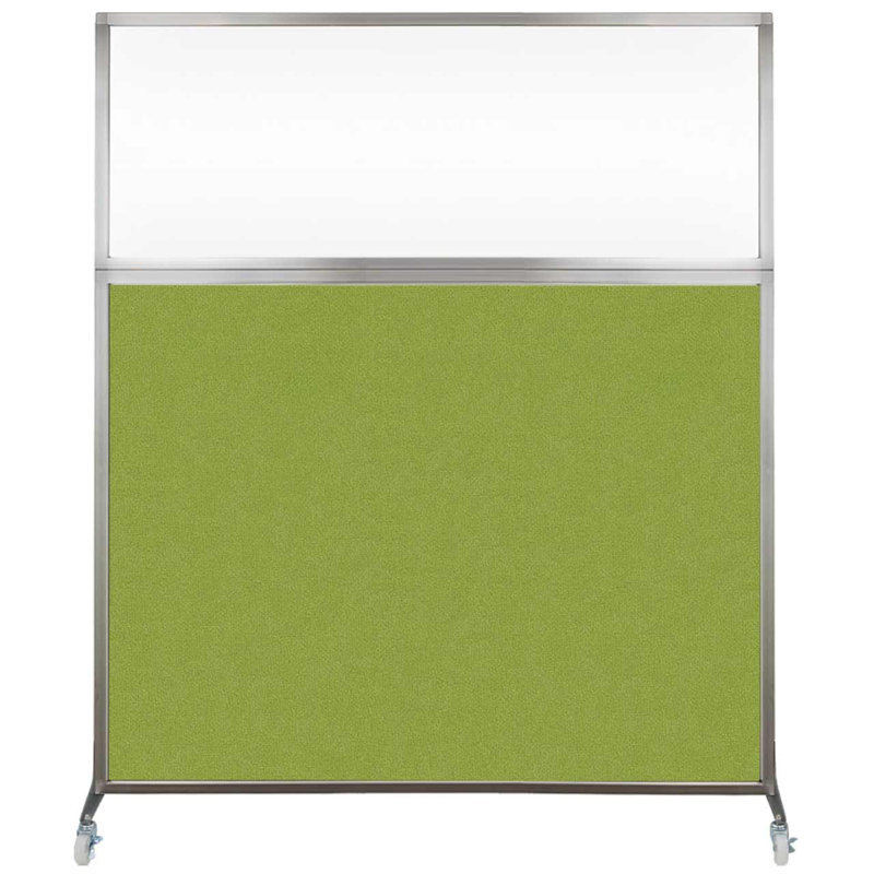Cloison de bureau Hush - fenêtre transparente, 72", Vert lime
