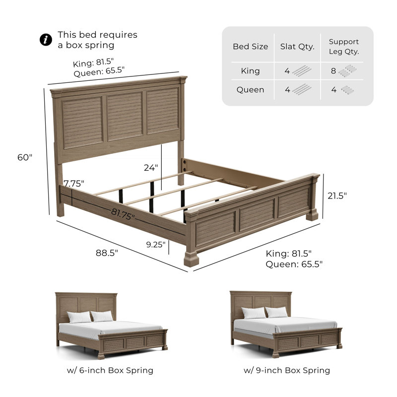 Laniel 3-Piece Bedroom Set (1 Bed + 1 Nightstand + 1 Chest), Queen