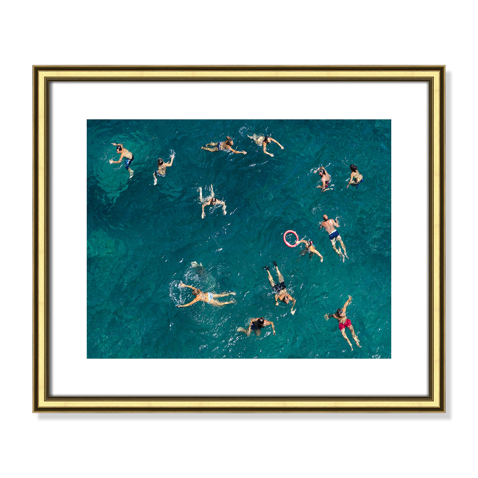 Norvell "Tonti" Print by Tonti, Gold Framed Paper, 16" H x 19" W x 0.88" D