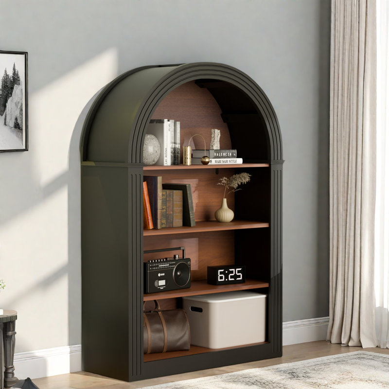 Bookcase With Wood Open Display
