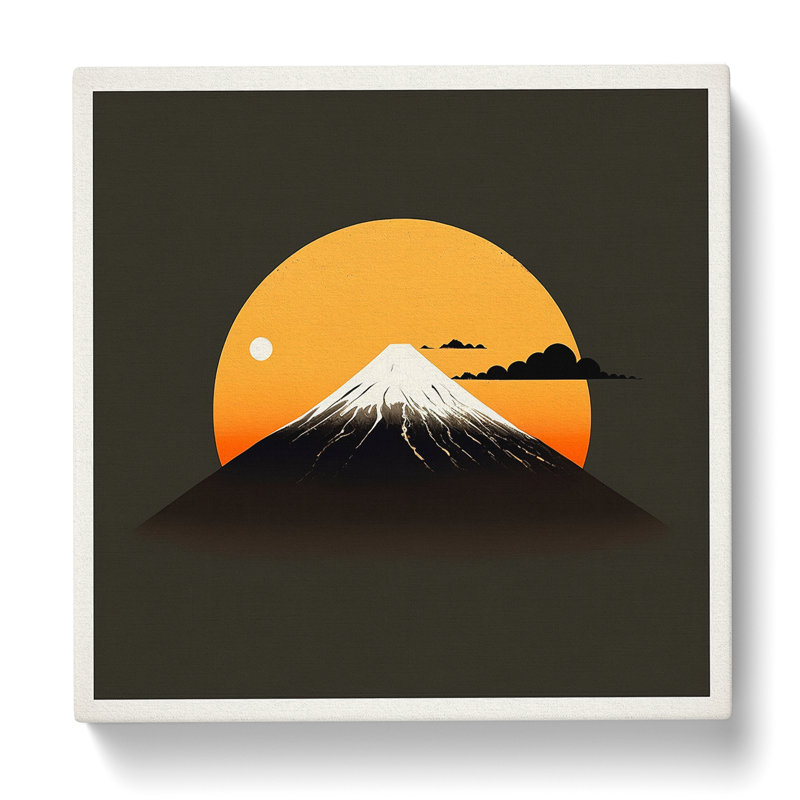 Mount Fuji Minimalism - Wrapped Canvas, 50cm H x 50cm W x 3cm D