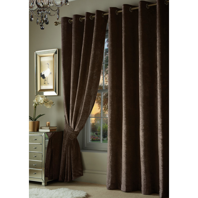 Malaki Sheer Pair, 167 W x 137 D cm, Brown