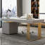 Bureau double caisson en pierre frittée avec tiroirs-910476817-910476819