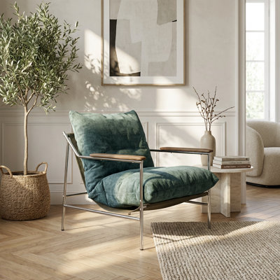 Fauteuil d'appoint moderne rembourré avec un design ergonomique et un style minimaliste