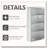 Wall Mounted Medicine Cabinet Locking with 4 Tier Shelves Stainless Steel Frame and Glass Door