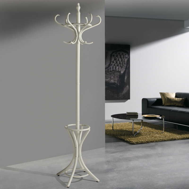 Muriel Solid Wood Freestanding Coat Rack, White