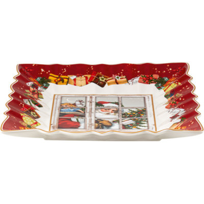Villeroy & Boch - Grand bol carré de Noël fantaisie en porcelaine de Toy