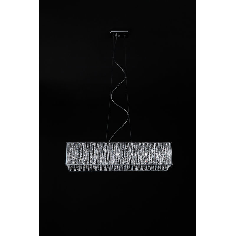 Lustre rectangulaire en cristal 7 lumières Alezay