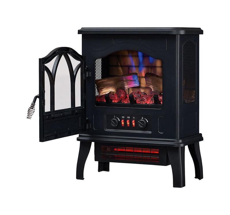 Duraflame 3D Black Infrared Electric Fireplace Stove