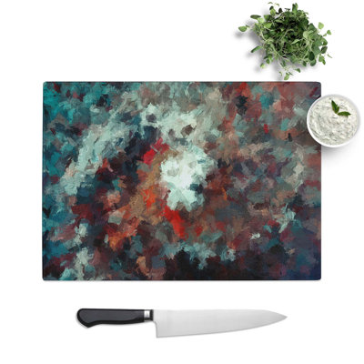 Tempered Glass Passion of Flowers Chopping Board