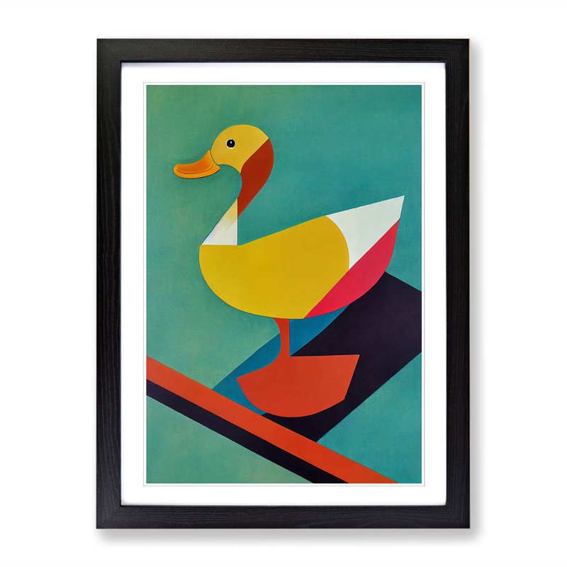 Duck Painting Vol.2 - Picture Frame Print, Black, 64cm H x 46cm W x 2cm D