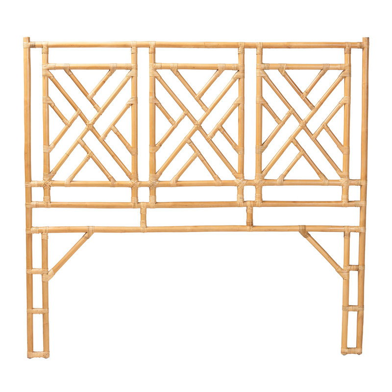Erle Bali & Pari Karavo Bohemian Rattan Standalone Headboard, Natural, King