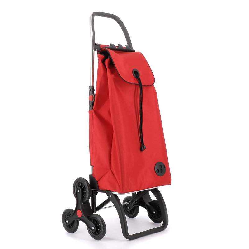 Shopping Trolley Rolser I-Max MF 6 Wheel Stair Climber Foldable, Red
