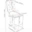 26 tabourets de bar de 26 po de hauteur, en velours gris, dossier et garniture de rivets, base en métal pour îlot de cuisine et maison chromée-1404441432