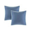 Ensemble d'édredon réversible à imprimé floral en coton 8 pièces grand bleu-131582772