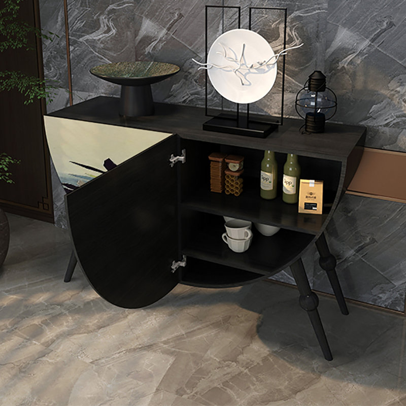 Armoire de salon pratique en demi-cercle