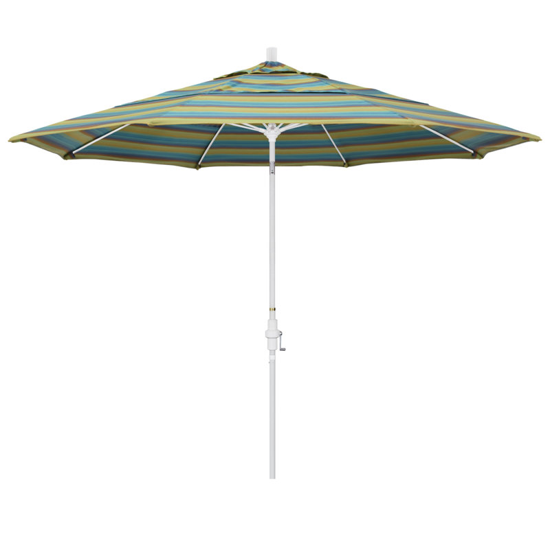 Parasol de marché 11 pi Brent, H 102 po x l 132 po x P 132 po, Blanc mat, Sunbrella® lagon Astoria