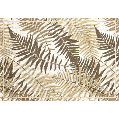 Gwennan Rectangle Floral Vinyl Area Rug