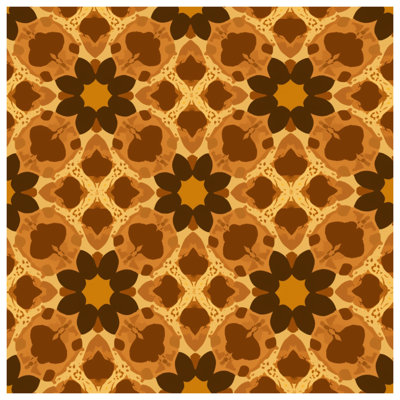 Brown Kaleidoscope Motif Comforter