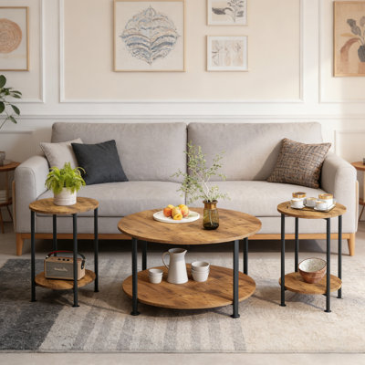 3-Piece Coffee Table and End Table Set