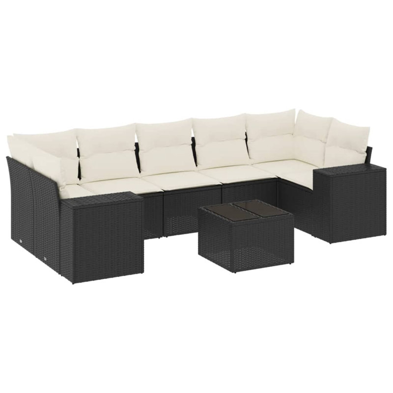 Grand canapé modulaire en rotin PE Vidaxl