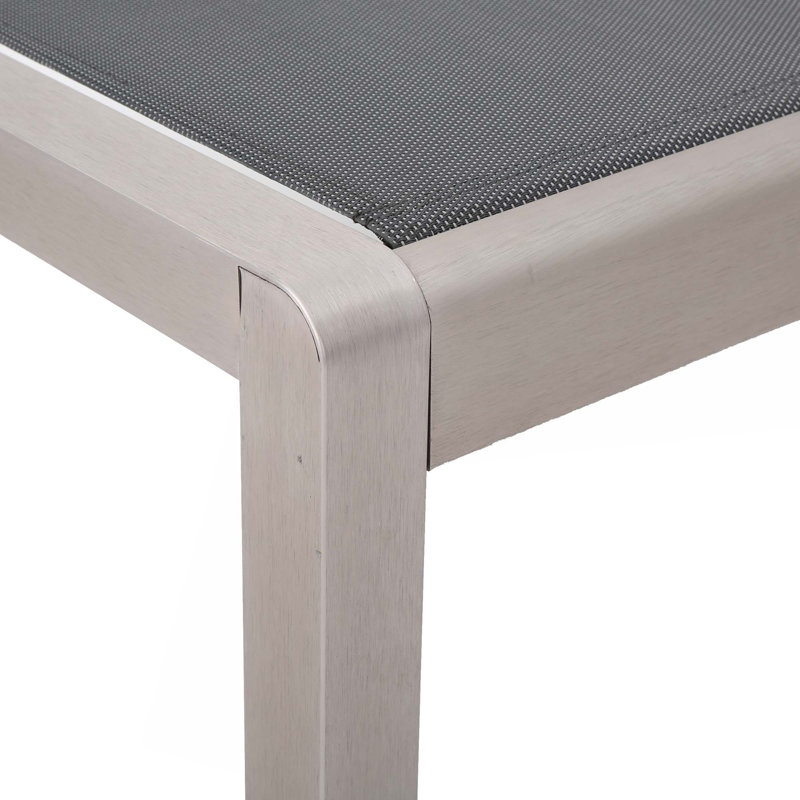 Chaises longues inclinables de 77,56 po Caggiano, Cadre gris pâle