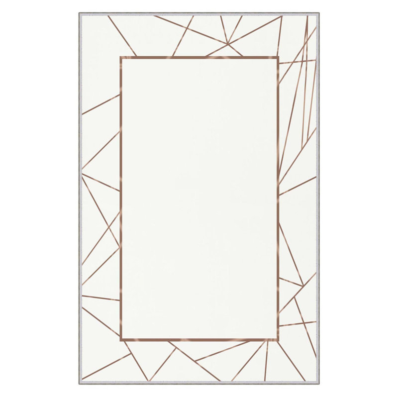 Tapis de couloir brun / blanc 2 pi 7 po x 9 pi 10 po Ravalli