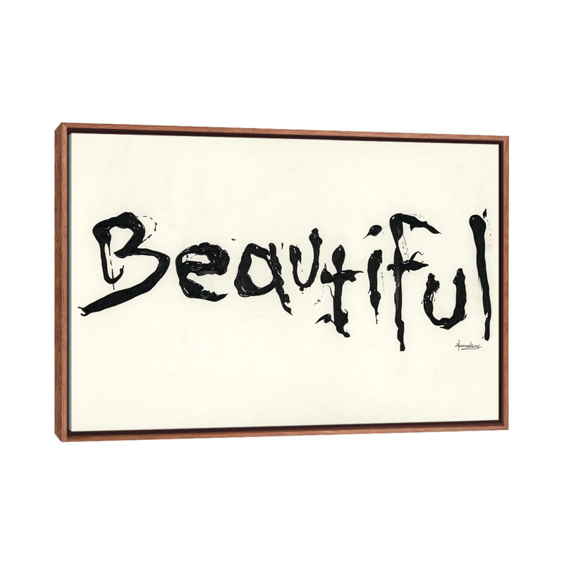 Beautiful By Manasseh Johnson - Photograph On Canvas by Manasseh Johnson - Print on Canvas, Brown Floater Frame