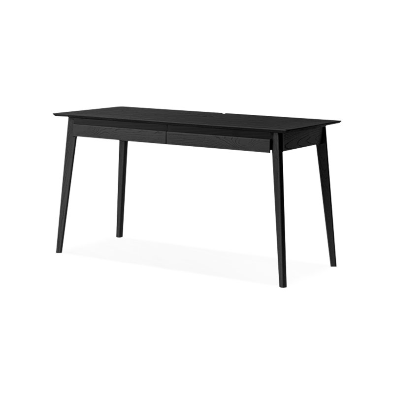 Bureaux rectangulaires noirs en bois massif, H 29,53 po x l 62,99 po x P 23,62 po