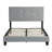 Modern Gray Full Size Upholstered Bed Frame With Pull Point Headboard, Strong Wood Slat Support, Mattress Base, No Box Spring Requirement, Easy To Assemble Platform Bracing, Foundation, Required,