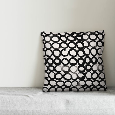 Ink Circles Throw Pillow
