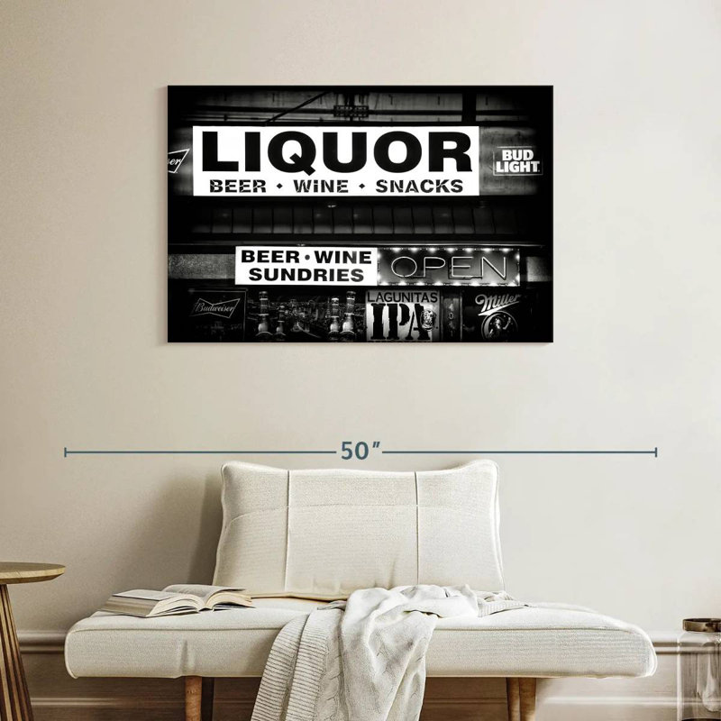 Tergel Black Nevada Liquor, H 26 po x l 39 po