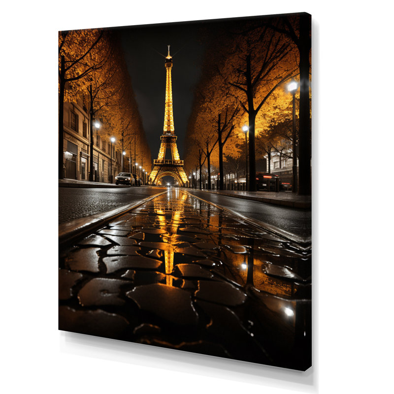 Lasko France Eernal Eiffel II, reproduction d'art sur toile, Toile tendue, H 44 po x l 34 po x P 1,5 po