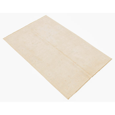 Besian One-of-a-Kind 5'0" X 7'7" 1980s Wool Area Rug in Cream