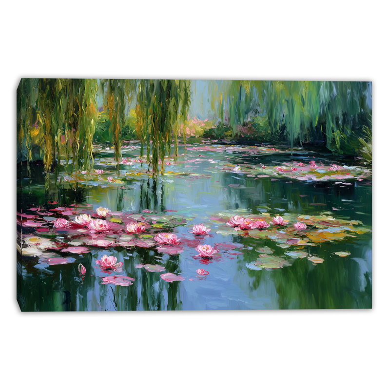 Willow Garden Reflections Wrapped Canvas Wall Art, 24"H x 36"W x 1.5"D