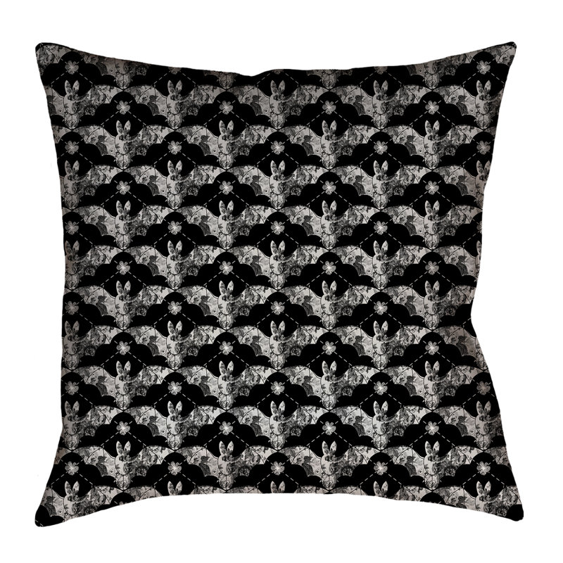 Housse de coussin Katelyn Elizabeth, 14 po x 14 po, Noir, Polyester