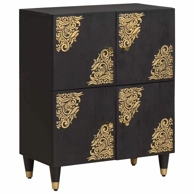 Solid Wood Rectangle Accent Cabinet