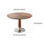 Round Dining Table, 120cm Solid Wood in Walnut with Silver Metal Base Fast Dispatch From UK Warehouse – Dispatched Within 2 Days