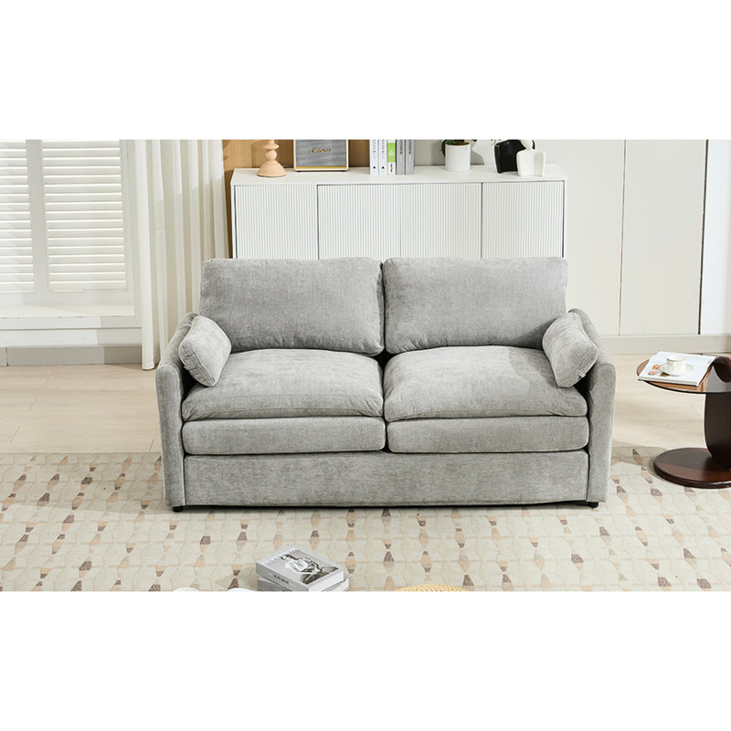 68,1 po Coussin rembourré Cozy, Light Grey