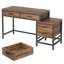 Bureau d'ordinateur 51 po réversible avec 5 tiroirs et classeur (sans la chaise)-1455723435